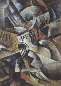 Stilleven met gitaar, Ljoebov Popova, kunstdruk van willem.