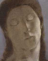 Gesloten ogen, Odilon Redon, detail
