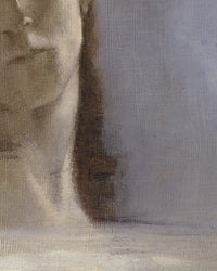 Gesloten ogen, Odilon Redon, detail