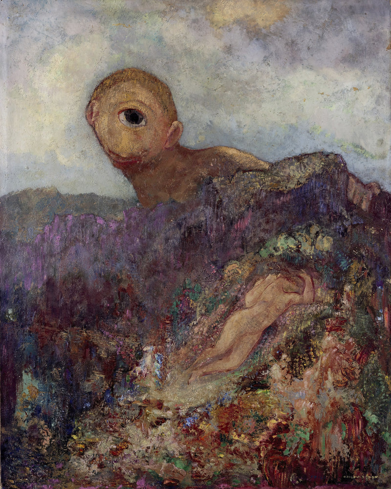 De cycloop, Odilon Redon, kunstdruk van willem.