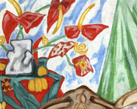 Dame in het roze (Portret van Anna Rozanova) - Дама в розовом - detail