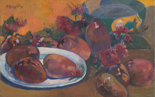 Stilleven met mango's, Paul Gauguin, kunstdruk van willem.