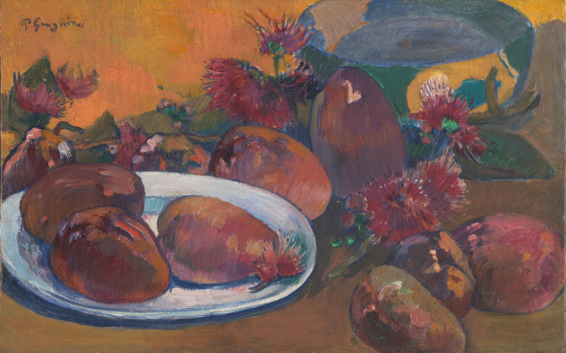 Stilleven met mango's, Paul Gauguin, kunstdruk van willem.