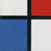 Compositie met rood, blauw en geel, Piet Mondriaan, detail