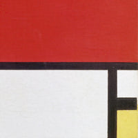 Compositie met rood, blauw en geel, Piet Mondriaan, detail