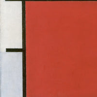 Compositie met groot rood vlak, geel, zwart, grijs en blauw, Piet Mondriaan, detail