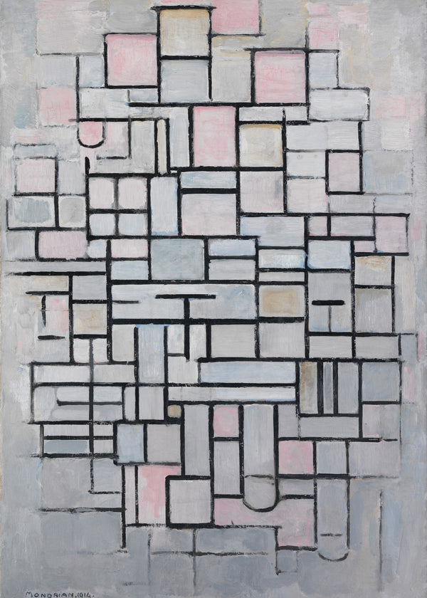 Compositie nr. IV, Piet Mondriaan, kunstdruk van willem.
