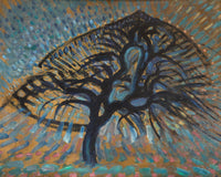 Appelboom, pointillistische versie, Piet Mondriaan, kunstdruk van willem.