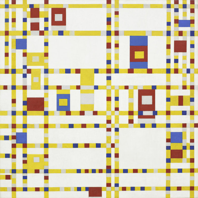 Broadway Boogie Woogie, Piet Mondriaan, kunstdruk van willem.