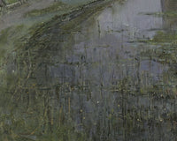 Oostzijdse molen aan het Gein bij maanlicht, Piet Mondriaan, detail