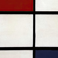 Compositie C (nr. III) met rood, geel en blauw, Piet Mondriaan, detail