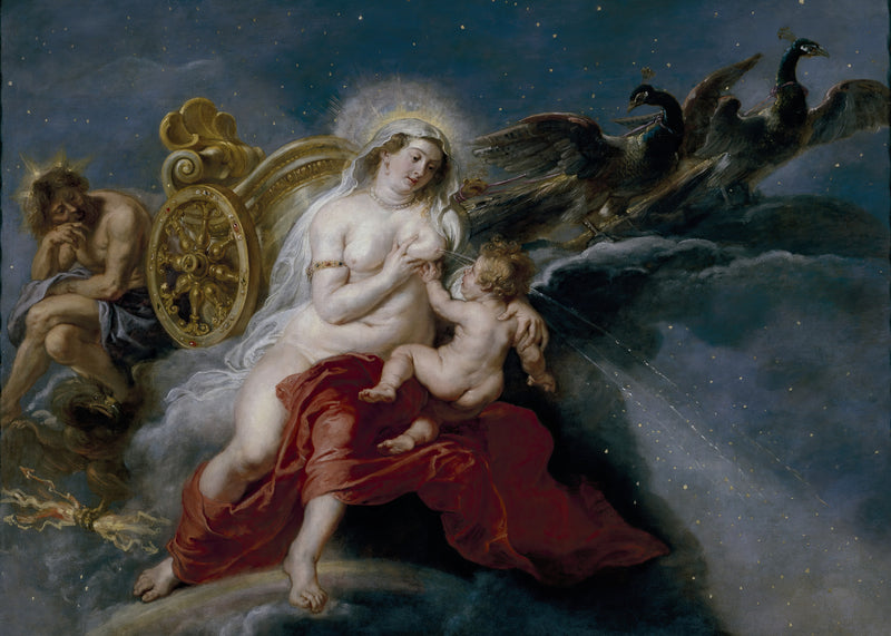 De oorsprong van de Melkweg, Peter Paul Rubens, kunstdruk van willem.