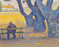 De platanen aan de Place des Lices, Paul Signac, detail