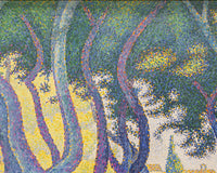 De platanen aan de Place des Lices, Paul Signac, detail