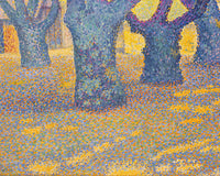 De platanen aan de Place des Lices, Paul Signac, detail
