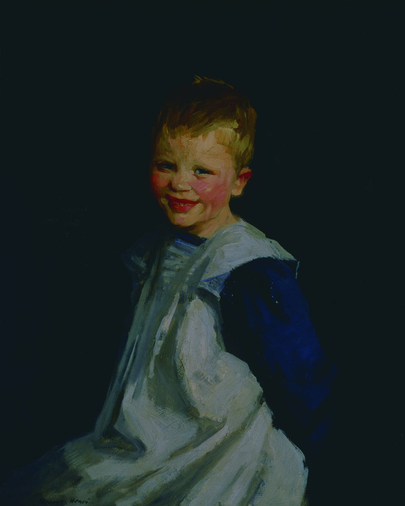 Lachend Nederlands meisje, Robert Henri, kunstdruk van willem.