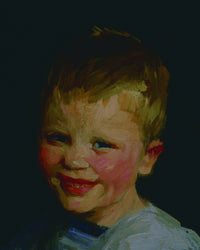 Lachend Nederlands meisje, Robert Henri, detail