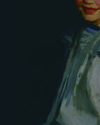 Lachend Nederlands meisje, Robert Henri, detail