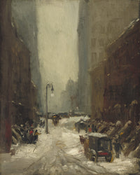 Sneeuw in New York, Robert Henri, kunstdruk van willem.