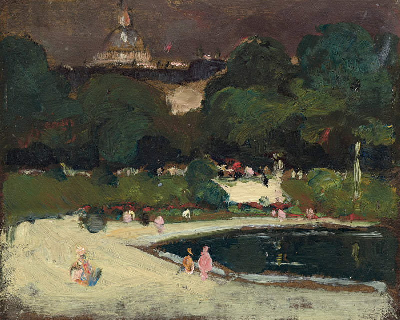 Jardin du Luxembourg, stormachtige lucht - Luxembourg Gardens, Stormy Sky