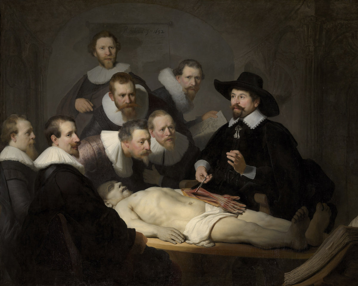 De anatomische les van Dr. Nicolaes Tulp, Rembrandt van Rijn, kunstdruk van willem.