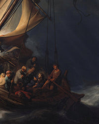 Christus in de storm op het meer van Galilea, Rembrandt van Rijn, detail