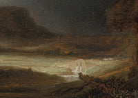 Landschap met de barmhartige Samaritaan, Rembrandt van Rijn, detail