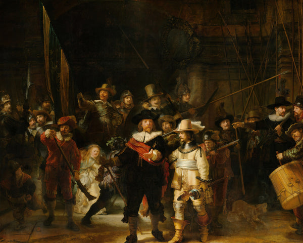 De Nachtwacht, Rembrandt van Rijn, kunstdruk van willem.