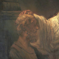 Aristoteles bij de buste van Homerus, Rembrandt van Rijn, detail
