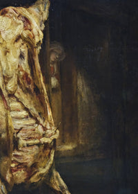 De geslachte os, Rembrandt van Rijn, detail