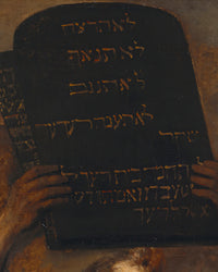 Mozes met de tafelen der wet, Rembrandt van Rijn, detail