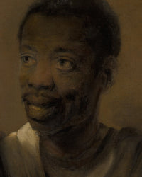 Twee Afrikaanse mannen, Rembrandt van Rijn, detail