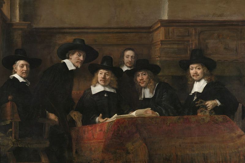 De Staalmeesters, Rembrandt van Rijn, kunstdruk van willem.
