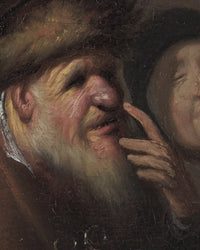De brillenverkoper, Rembrandt van Rijn, detail
