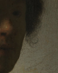 Zelfportret op jeugdige leeftijd, Rembrandt van Rijn, detail