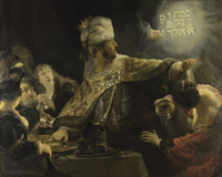 Het feestmaal van Belsazar, Rembrandt van Rijn, kunstdruk van willem.