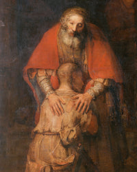 De terugkeer van de verloren zoon, Rembrandt van Rijn, detail