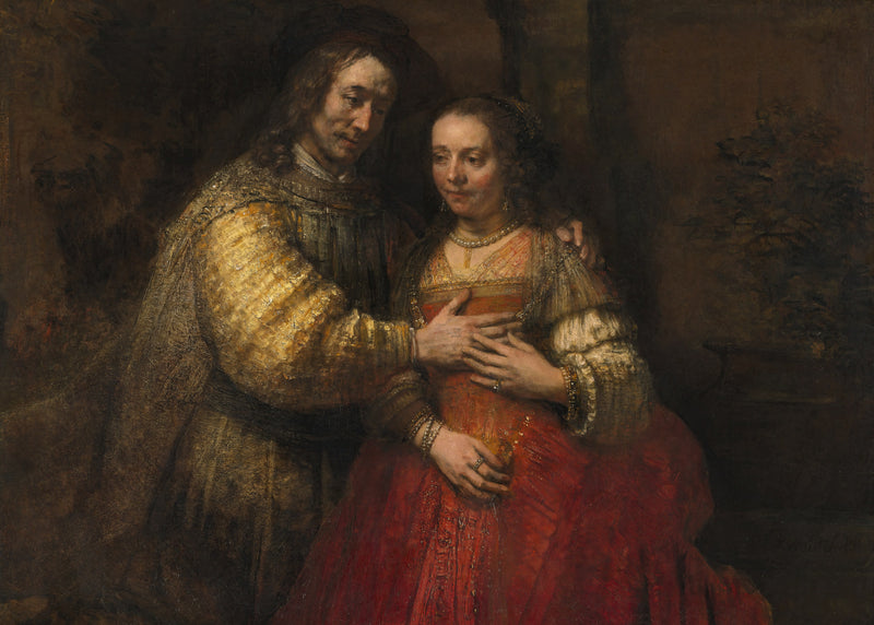 Het Joodse bruidje, Rembrandt van Rijn, kunstdruk van willem.