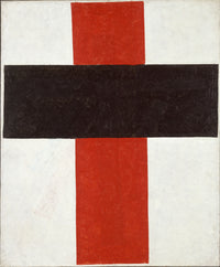 Hiëratisch suprematistisch kruis, Kasimir Malevitsj, kunstdruk van willem.