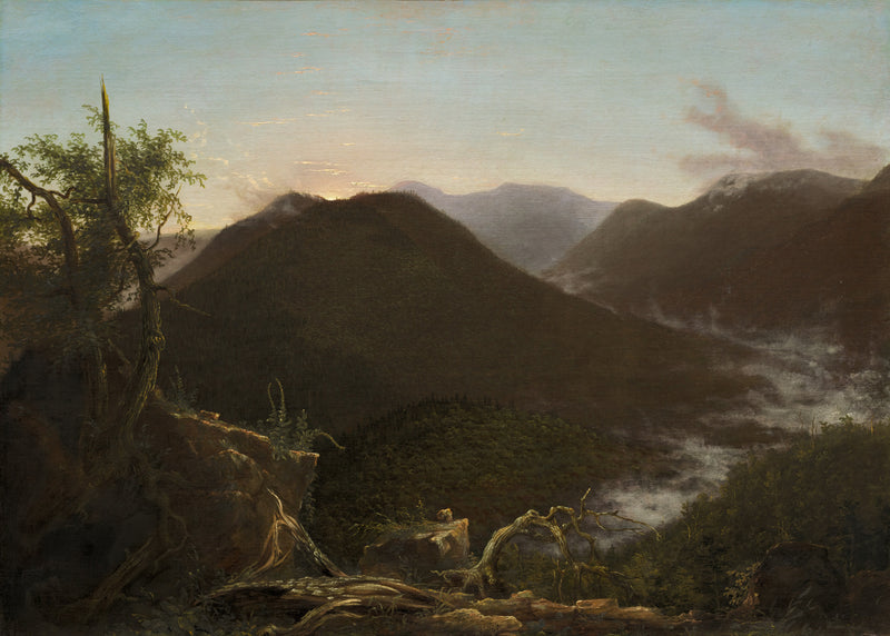 Zonsopgang in de Catskills, Thomas Cole, kunstdruk van willem.