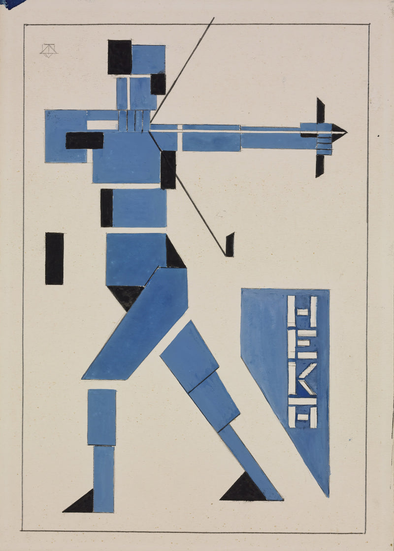De Boogschutter, Theo van Doesburg, kunstdruk van willem.