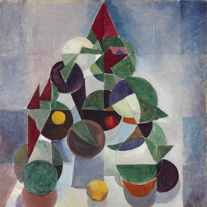 Compositie I (stilleven), Theo van Doesburg, kunstdruk van willem.