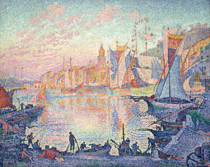 Port of Saint-Tropez, Paul Signac, kunstdruk van willem.