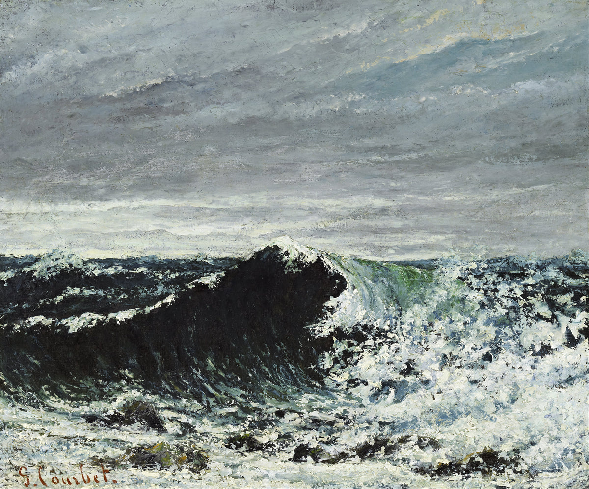 De golf, Gustave Courbet, kunstdruk van willem.
