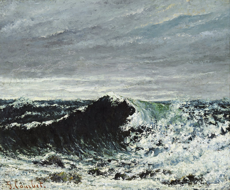 De golf, Gustave Courbet, kunstdruk van willem.