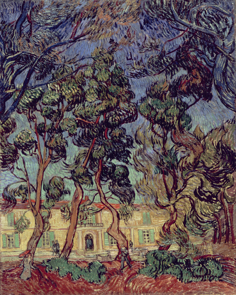 Het hospitaal van Saint-Rémy, Vincent van Gogh, kunstdruk van willem.