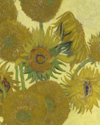 Vaas met vijftien zonnebloemen, Vincent van Gogh, detail