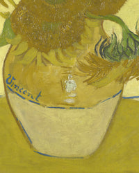 Vaas met vijftien zonnebloemen, Vincent van Gogh, detail