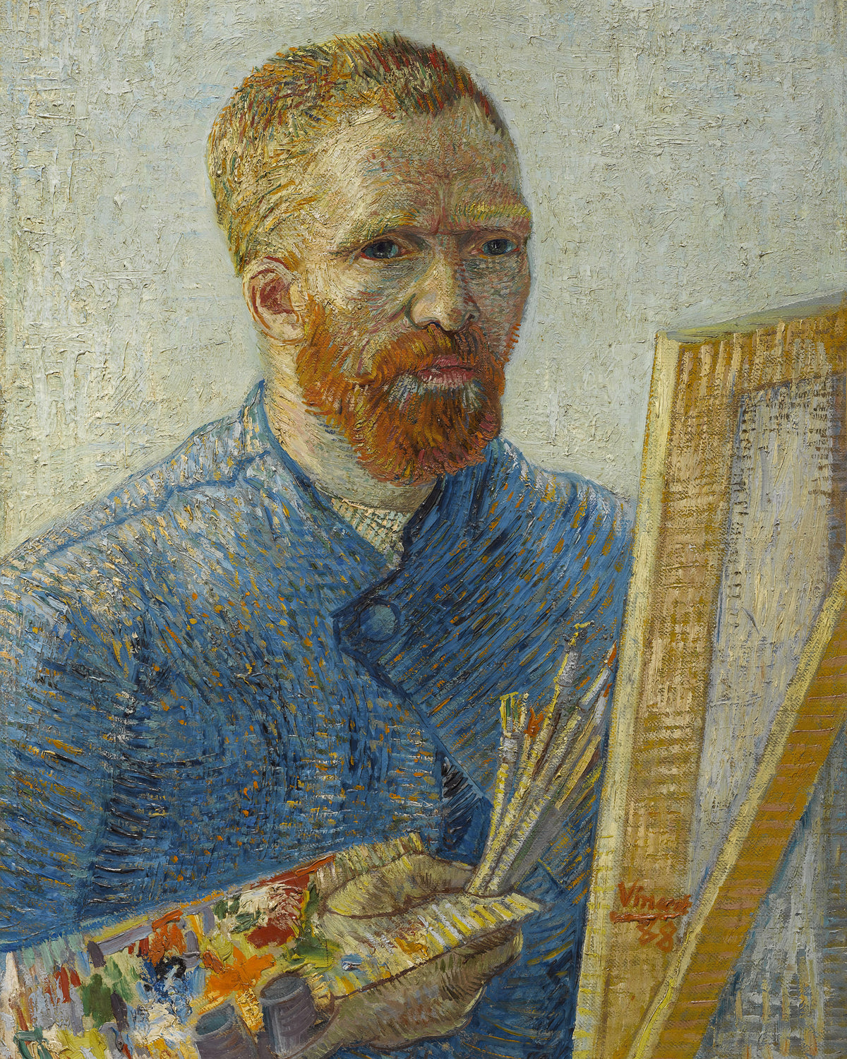 Zelfportret als schilder, Vincent van Gogh, kunstdruk van willem.