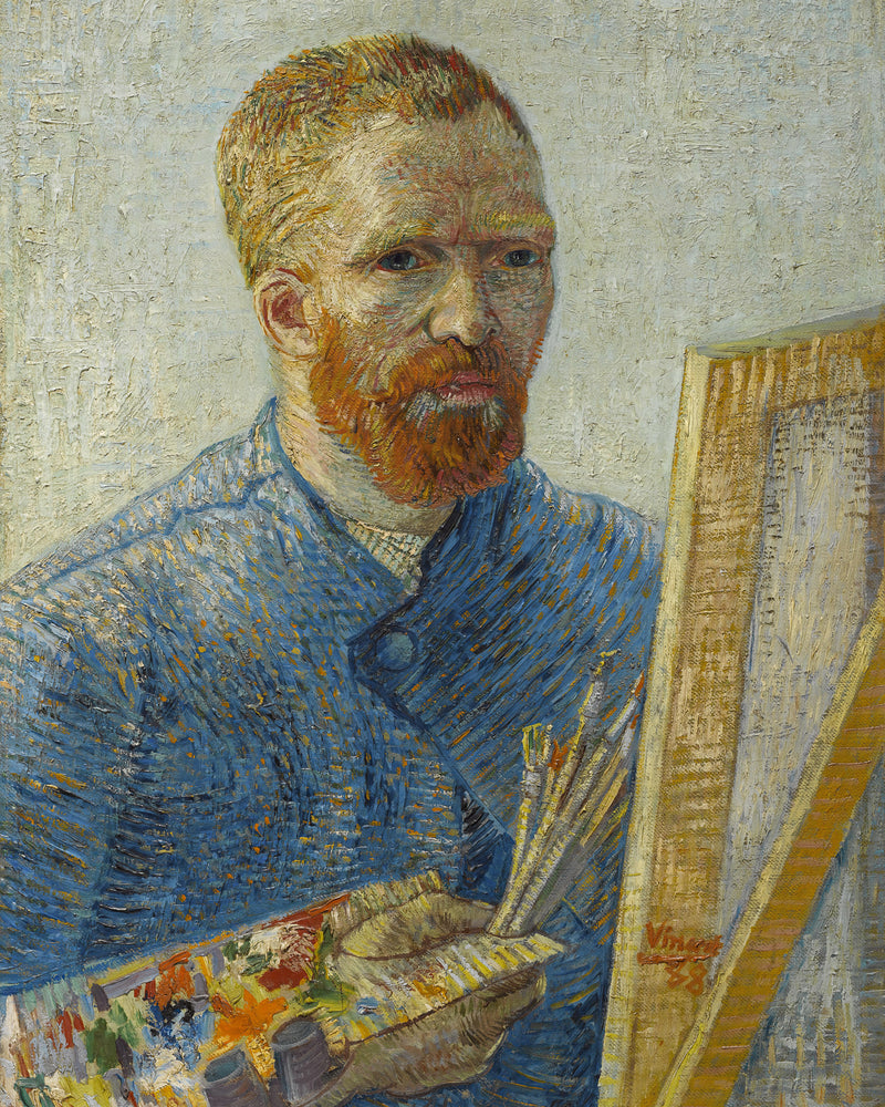 Zelfportret als schilder, Vincent van Gogh, kunstdruk van willem.